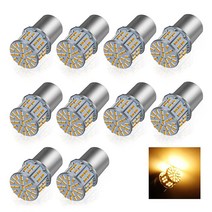 CARGO LED 웜 화이트 슈퍼 브라이트 1156 1141 1003 1073 BA15S 7506 50 SMD 3014 LED 전구 10개 RV 캠퍼 트레일러 실내 조명용 12볼, Warm White