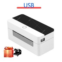 바코드프린터 출력기 바코드 기계 4 인치 데스크탑 블루투스 와이파이 열전 사 프린터 라벨 메이커 스티커 배송 라벨 프린터 익스프레스 라벨, 스탠드가있는 USB, au 플러그