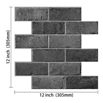 붙이는 벽지 셀프 웨인스코팅 템바보드 풀바른대형 30.5x30.5 붙이는 벽 스티커 껍질과 스틱 3D 지하철 타, 18 VP119_02 3 pieces