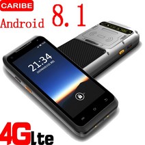 caribe android 8.1 스캐닝 장치 rfid 리더 재고 5.5 인치 화면이있는 logitic 슈퍼마켓 pda 바코드 스캐너, 1일, 영국