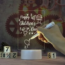 LED 드로잉 보드 패드 USB Led 야간 조명 노트 를 위한 펜 포함 크리에이티브 메시지 휴일 라이트 여자 친구 장식 램프, A USB Trichromatic
