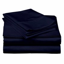 슈퍼 소프트 럭셔리 프리미엄 품질 1000 시리즈 이집트 면 4피스 침구 침대 시트 세트 친환경 저자극성 주름 방지 50.8cm(20인치) 딥 포켓 캘리포니아 킹 네이비 블루 49