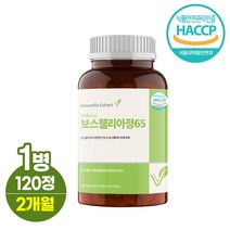 비카인 Wellbeing 보스웰리아 정 65 120정 추출 분말 인도산 보스벨리아 BOSWELLIA, 1병