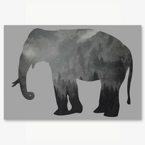 셀러허브_리빙 No6 코끼리 - 대자연 모던 인테리어 액자 40호(100x73cm), 선택완료