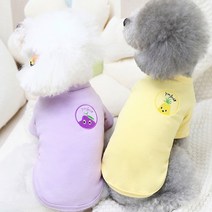 코코스튜디오 예쁜 강아지옷 고양이 데일리 티셔츠, 코코 후르츠 티셔츠/옐로우