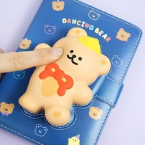 댄싱베어 스퀴시 노트 말랑이 초등 어린이 다이어리 비밀일기장 생일선물 예쁜수첩, 12000댄싱베어스퀴시노트 네이비