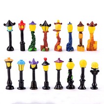 미스토토 테라리움 재료 가로등 피규어 건축모형 미니어처 16종, P935_16번 가로등