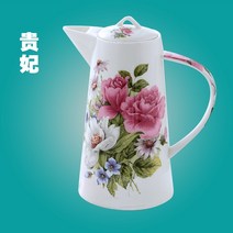 차호 차합 도자기 차주전자 유럽 스타일 본차이나 가정용 주전자 대용량 세라믹 고온 내성 1200ML, 2