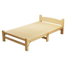 90cm 1.2m 침대 접이식 가정용 점심침대 싱글침대 사무실 경판 원목 우드침대 렌탈침대, B타입[침대 암호화 테이프 중부 지지대] 면 패드+베개
