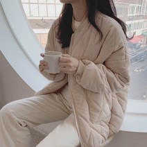 [랜덤플레이] 퀄팅 코듀로이 다이아 패딩 점퍼