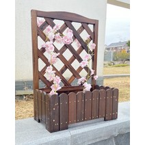 나무담장 나무울타리 정원소품 정원인테리어 가든, 화단있는울타리 50.25.70cm