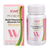 hi well Premium Multi Vitamins Women 하이웰 뉴질랜드 프리미엄 여성용 멀티비타민 미네랄 60정