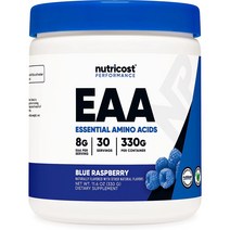 Nutricost 뉴트리코스트 EAA 필수 아미노산 파우더 블루 라즈베리 맛 330grams 30서빙, 330g, 1개