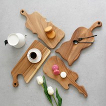 브런치 플레이팅 디자인 핸들 나무 도마 서빙보드 집밥 홈카페 갬성캠핑