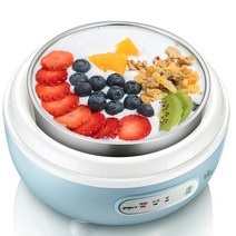 요거트 요구르트 메이커 낫토 낫또 제조기 만들기 곰돌이 요거트 집용 전자동 요거트기 도자기 분배 발효기 스마트 타이머 미니 소형, 01 푸른 색