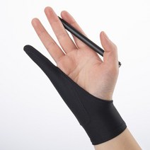 드로잉 장갑 아티스트 손바닥 거부 두 손가락 펜 디스플레이 종이 아트 페인팅 스케치 ipad 그래픽 태블릿, 블랙 2, s
