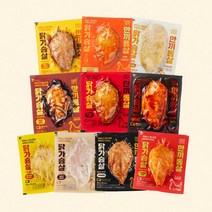 에잇템 한끼통살 닭가슴살 10종 30개 골라담기 냉동 스팀 통닭가슴살, 통살 갈릭 (10개입)_통살 매운맛 2종 혼합 세트 (