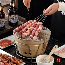 일본식 샤브샤브세트 숯불바베큐화로대 개인숯불화로대 일본식불판, 25cm 숯불난로+둥근그물