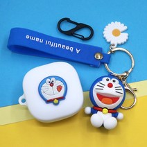 QCY T13 무선 이어폰 케이스 만화 카툰 캐릭터 파란 고양이 키링 보호 쉘, 1번