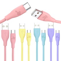 아이엔조이 마카롱 C타입 고속 충전 케이블, 핑크, 마카롱 C타입 1.2m