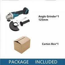 앵글 전동 그라인더 절단기 연마기 절삭 makita 브러시리스 무선 diy 충격 가변 4 속도 절단 기계 공구 용 18v 배터리 125mm, 협력사, 배터리 없음 125mm, 유럽 ​​연합
