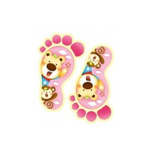 유니테크 바닥꾸미기 발바닥스티커 5pcs, F167짝꿍곰