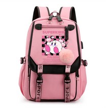 여행용 세트 커비 스타 여성 배낭 학생 백 팩 어린이 책가방 여행 책 가방 USB 충전 Mochila, [07] 10