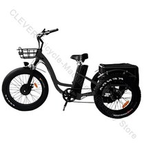 세발 전기자전거 Green Power-48v 500w 3 휠 트라이크 팻 타이어 전기 자전거 삼륜 전동 세 바퀴 큰 세발자, 한개옵션0, 한개옵션1