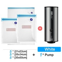 수비드 진공팩 2In 1 휴대용 공기 기계 미니 Inflator 압축기 펌프 여행 홈 저장 Food Ser Packer, 02 Food Bag Set