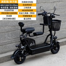 전동 성인용 킥보드 배터리 접이식 퀵보드 대리기사 듀얼 앉아서타는 전기, 48V, 패밀리 전동킥보드 55-65km