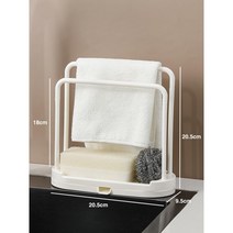 행주걸이 주방용품 선반 스펀지 물빠짐대면 싱크대걸이 싱크대 수납 가정용 대전, 화이트 스몰