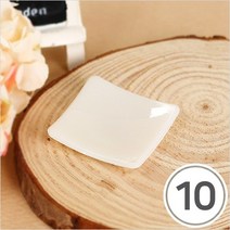 파스텔크래프트 MS-122 *미니어처*사각접시6*하양 30x4mm(10개입)