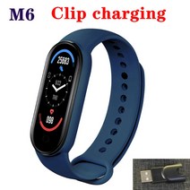 스마트 만보기 시계 m6 스마트 시계 스포츠 피트니스 트래커 보수계 심박수 혈압계 안드로이드 ios 모니터 건강 팔찌., 협력사, a03-블루 m6