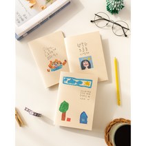 별난고양이꿈밭 친환경 미니 노트 3권+연필 셋트