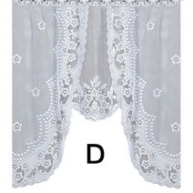 새로운 화이트 레이스 자카드 커튼 거실 침실 창 장식 밑단 커피 주방 캐비닛 문 홈 짧은