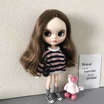 베이비돌 장난감 어린이장난감 새로운 도착 Blyth 옷 Blythe 바비 인형에 대한 패션 줄무늬 스웨터 30cm 1/6 Bjd Azone Licca Pullip Dolls Ac, [01] only 1pcs Sweater, [05] Sweater E