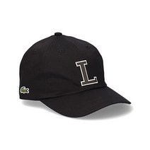 174889 골프모자 라코스테 (LACOSTE) 빅 L 로고 트윌 캡 L LOGO TWILL CAP, 011 블랙