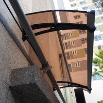 캐노픽스 550 X 1300 조립식창고견적 난간대 이동식주택 서산 농막 차양막 테라스차양막, 그린렉산 검정 브라켓 검정 바