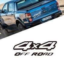 사륜구동 4X4 포인트 스티커 4WD차량용 스티커, 반사옐로우