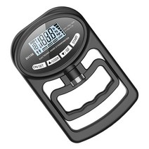 손 강도 측정 디지털 전자 그립 강도 테스터 휴대용 운동, PP, 검은색, 1개