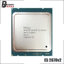 제온CPU인텔 제온 E52670v2 E5 v2 2.5 GHz 10 코어 20 스레드 CPU 프로세서 25M 115W LGA 2011, 한개옵션0