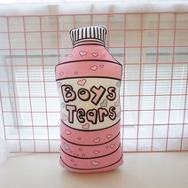 음식쿠션 생일 음식 소품 특이한 웃긴 쿠션 선물 신박한 베개 유퀴즈 입체, 핑크심유병 44x20cm, (양면 패턴)