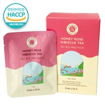 HACCP 인증 허니 로즈 히비스커스 원액 꽃잎 저온 건조 티백 차 티 삼각티백 망 개별포장, 10티백 x 2개