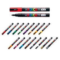미쯔비시 유니 포스카 1M 3M 5M 8K PC-1M/PC-3M/PC-5M/PC-8K 겹쳐쓰기펜 수성잉크데코펜, PC-5M옐로우(2)