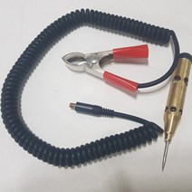 배선테스터 자동차전압 차량 오토바이 전류체크 검전기 측정공구 집게형 바늘형 FARM-B24 LED 전기테스트, 1개