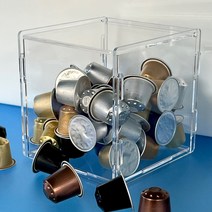 투더 홈카페 커피 캡슐 보관함 투명 아크릴 보관함, XL 15x15x15cm 1개