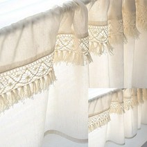 내추럴 태슬바란스 발란스커튼 화장실창문커튼