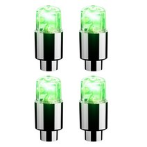 자동차 휠 라이트 led LED 자전거 휠 라이트 타이어 밸브 캡 네온 램프 방수 충격 방지 자동차 모터바, 04 green