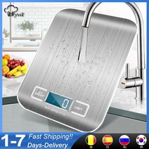 디지털 계량 저울 키친 커피 lcd 디스플레이가있는 주방 다기능 스테인레스 스틸 무게 5kg 전자 측정, 가치 팩 1