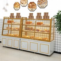 원목 화이트 카페 쇼케이스 베이커리 냉장 업소용 인테리어 호텔 마카롱 빵 케익 유리 진열대 쿠키, 화이트골드1.2길이x0.55너비x1.6미터높이